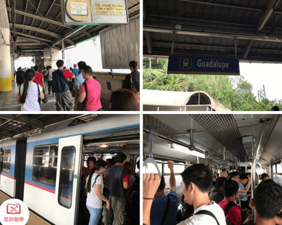 馬尼拉一日遊：MRT 月台、車廂