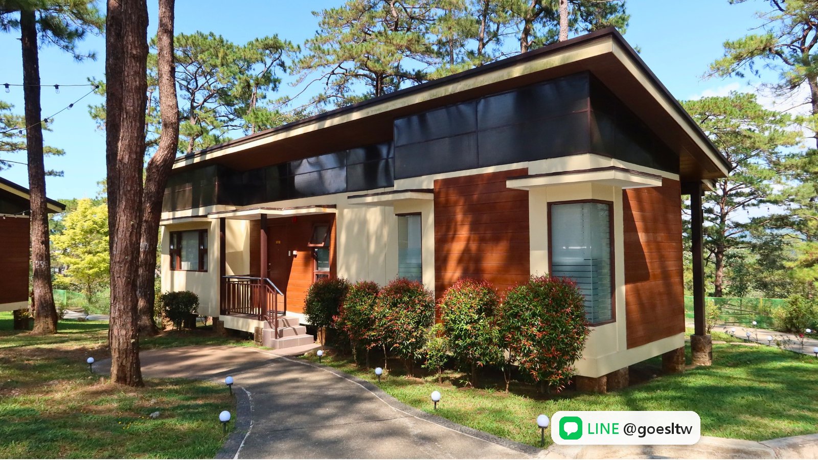 A&J Eco Villa 獨棟小屋外觀與松林步道
